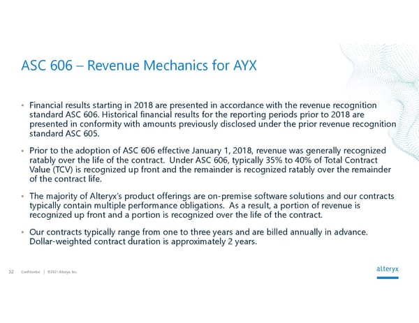 Alteryx Investor Presentation | Interactive - Page 32